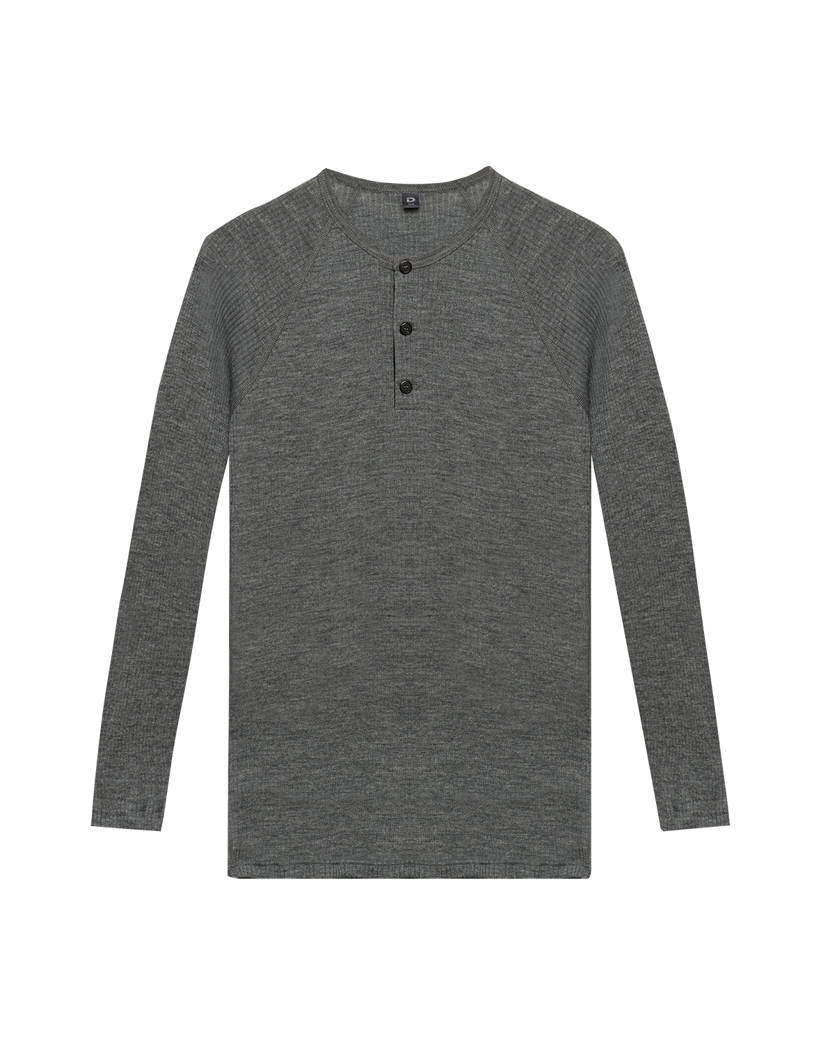 Langermet Henley-topp med raglanermer