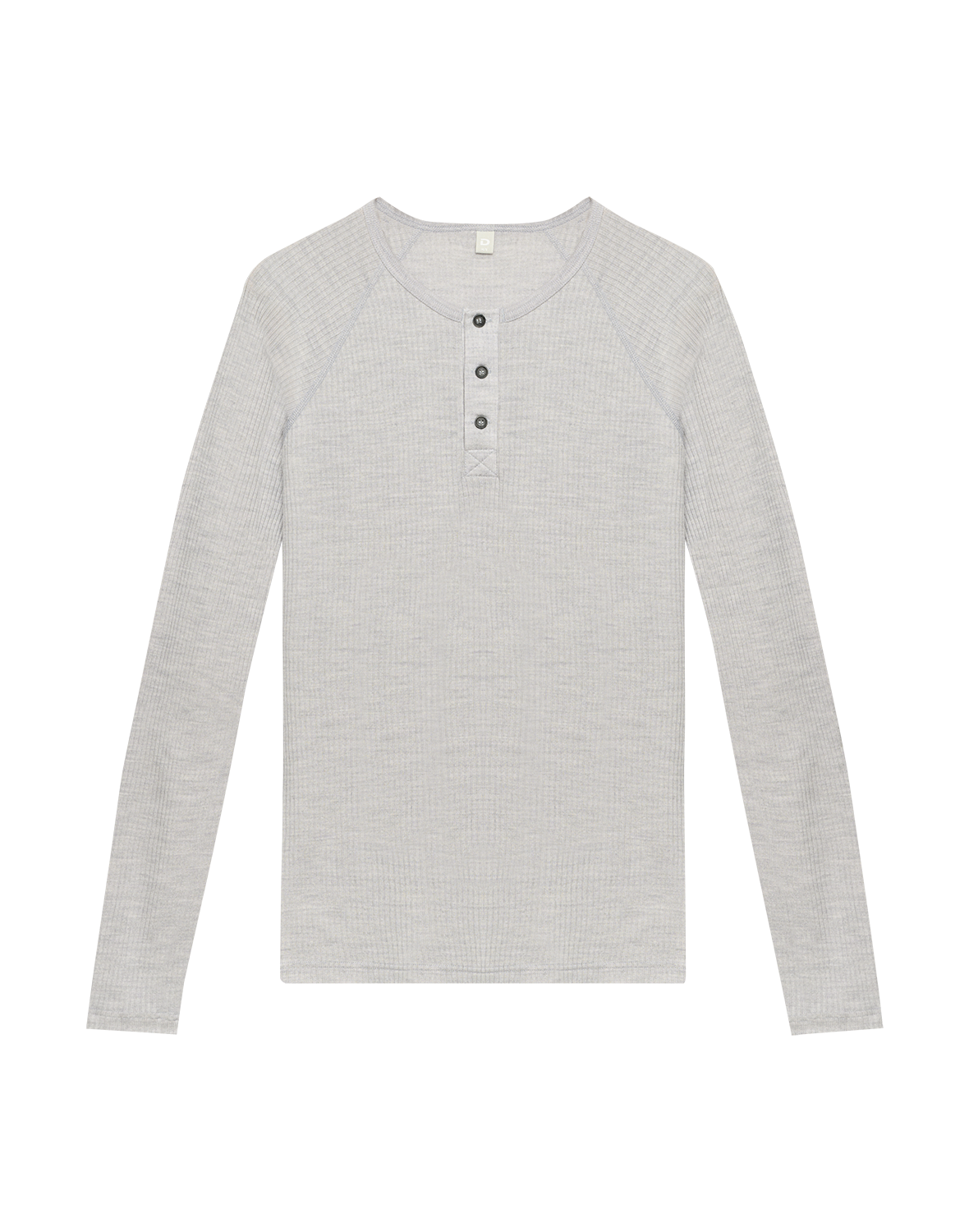 Langermet Henley-topp med raglanermer