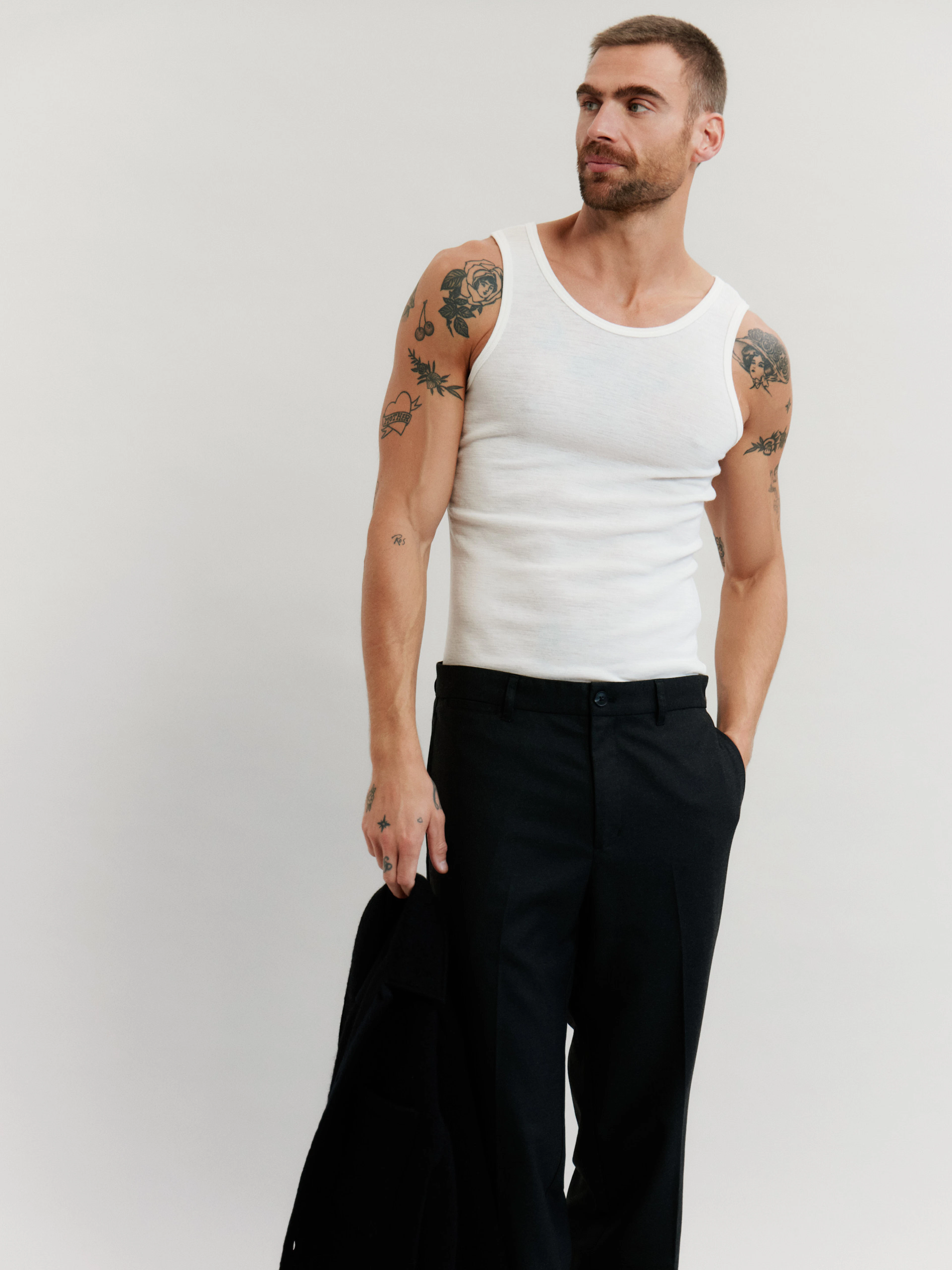 Débardeurs pour hommes à imprimé rayé tendance T-shirts légers sans