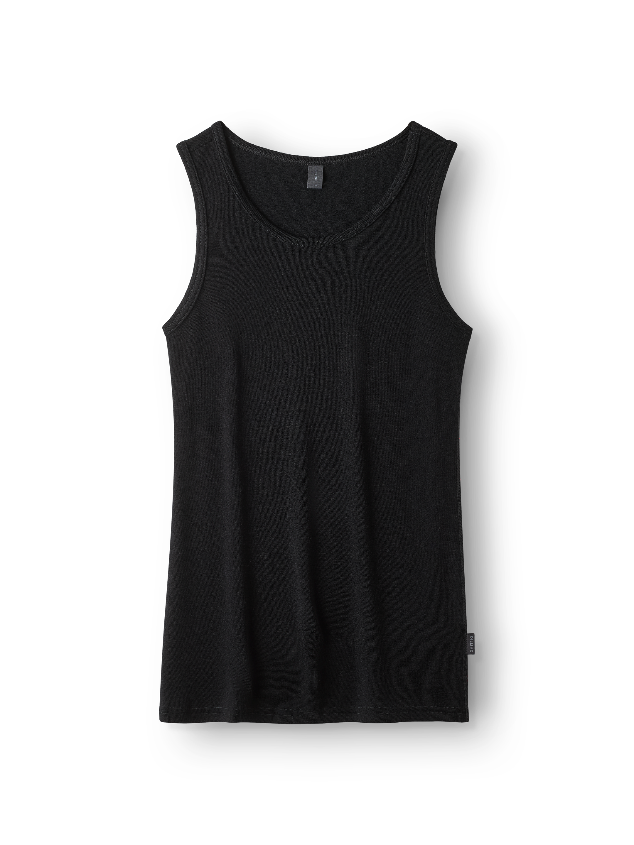 Men's merino wool tank top in Black - $71.99 - Dilling