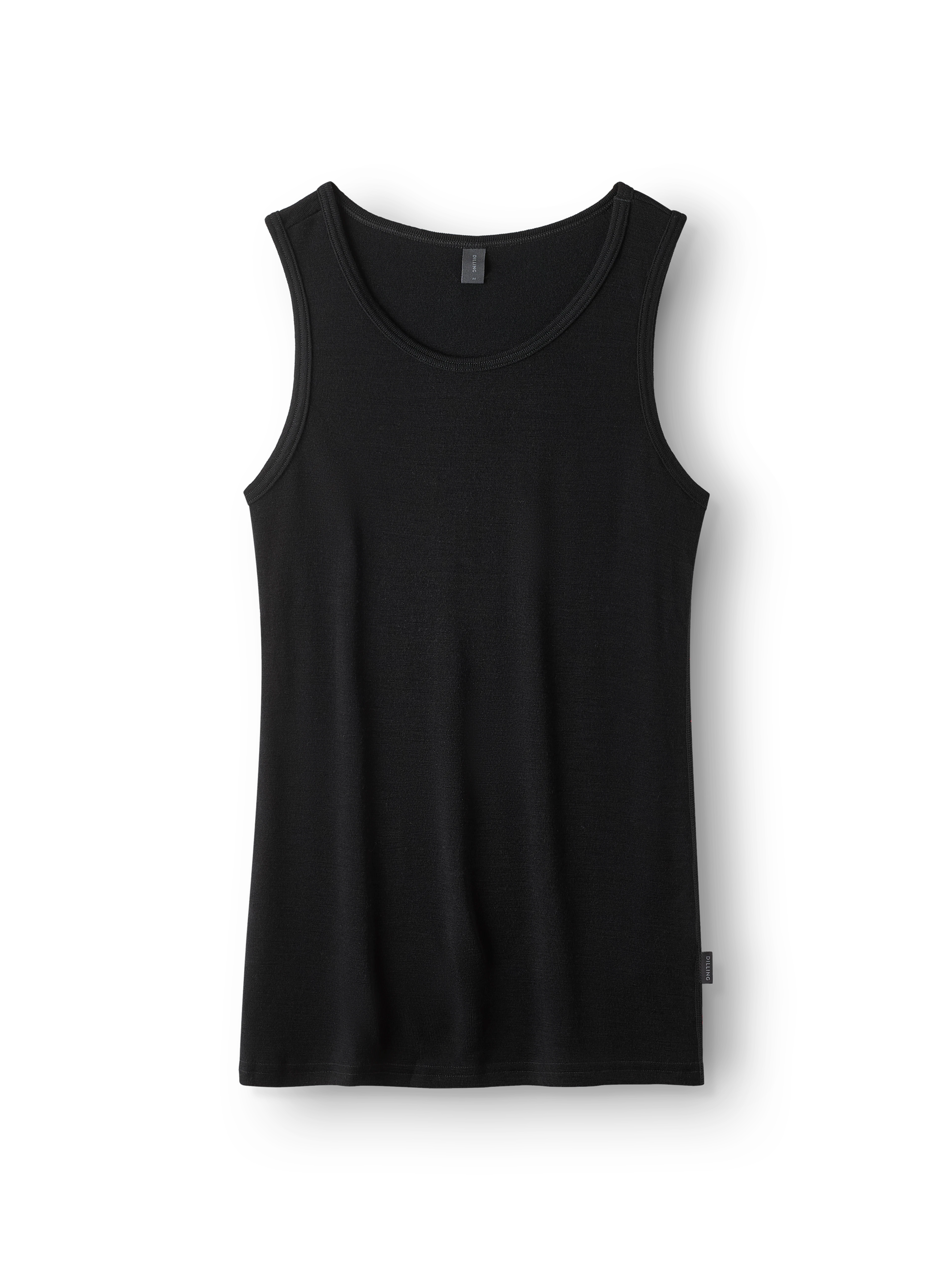 Men's merino wool tank top in Black - $71.99 - Dilling