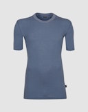 T-shirt van merinowol voor heren Stormblauw