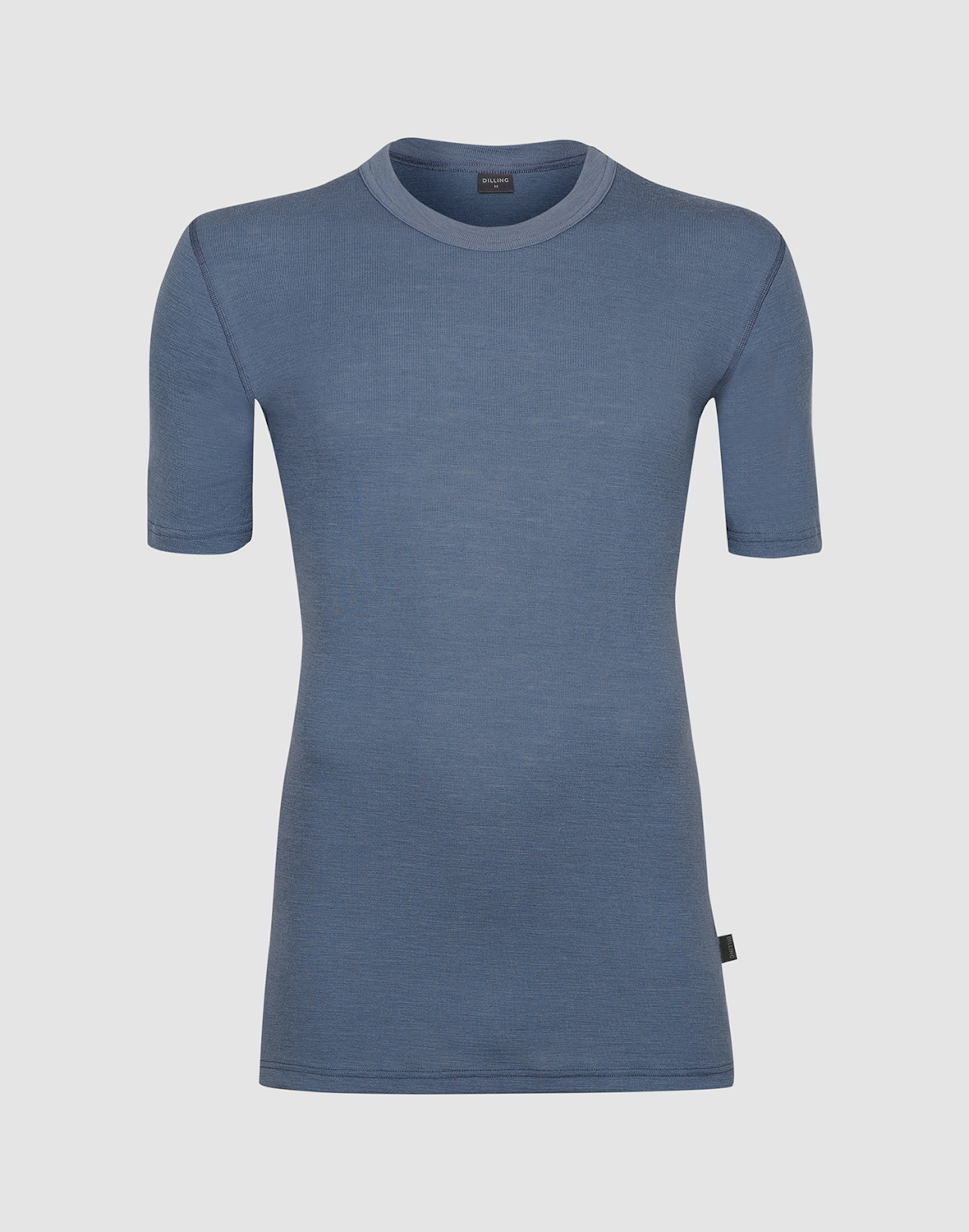 T-shirt van merinowol voor heren Stormblauw