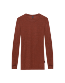 Herren Langarmshirt aus Merinowolle Rot Melange