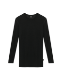 Men's merino wool long sleeve top Black