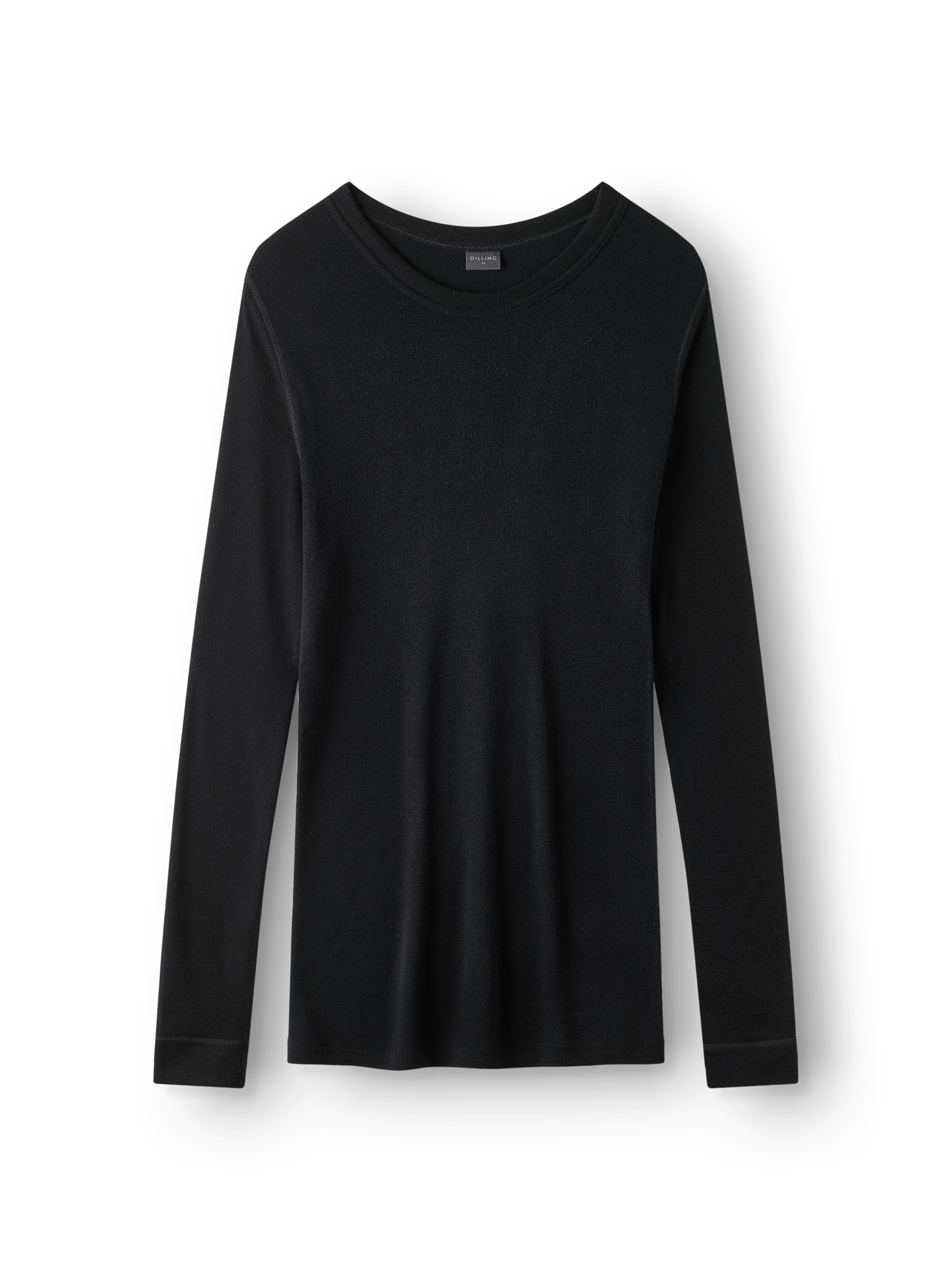 Men's merino wool long sleeve top in Black - $78.99 - Dilling