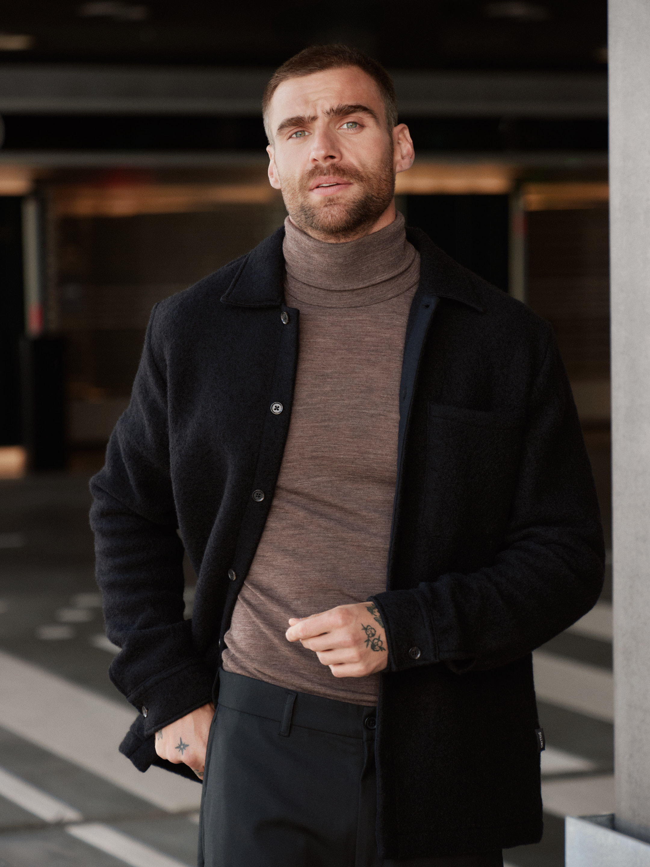 Men's merino wool turtleneck - Free shipping - Dilling