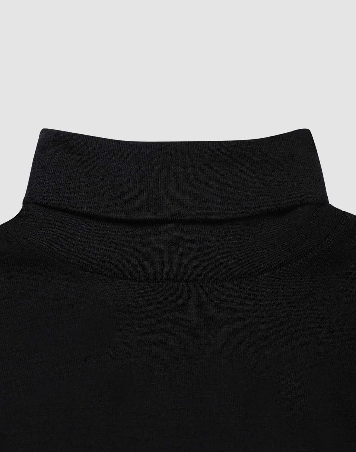 Black merino turtleneck best sale