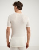 Men's merino wool V-neck T-shirt Nature