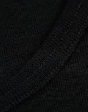 Men's merino wool V-neck T-shirt Black
