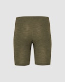 Lang boksershorts med gylf i merinoull til herre Mørkegrønnmelert