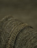 Lang boksershorts med gylf i merinoull til herre Mørkegrønnmelert