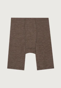 Lang boksershorts med gylf i merinoull til herre