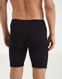 Lange tights med gylp i merinould til mænd Sort