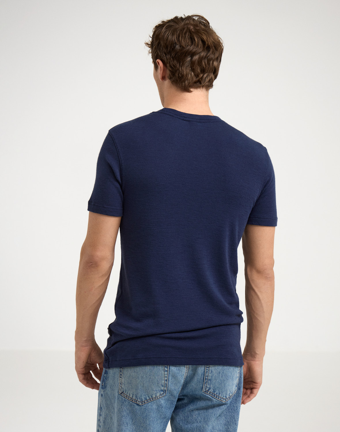Men's merino wool T-shirt in Navy blue - $72.99 - Dilling