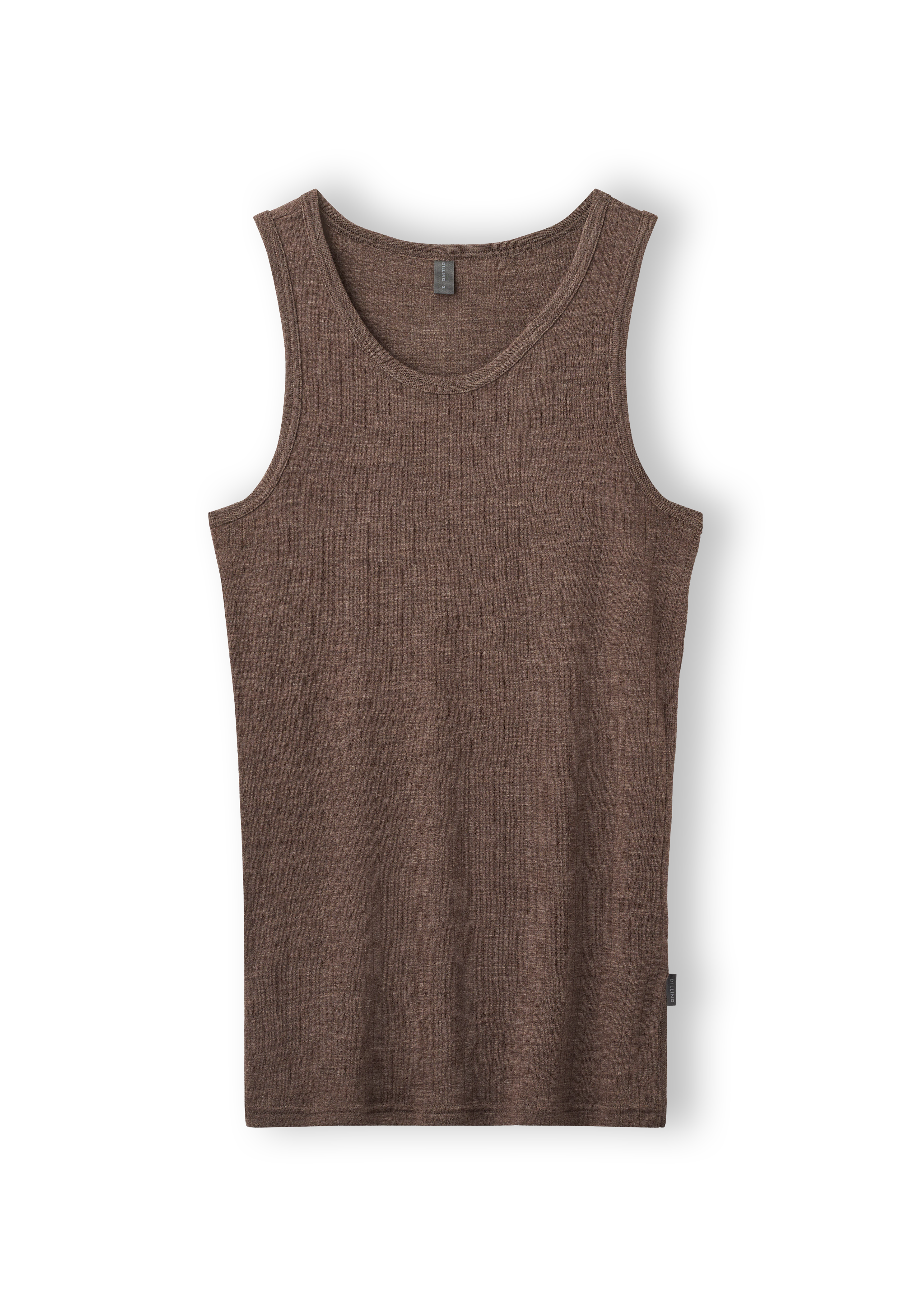 Men's merino wool tank top in Chestnut brown - $71.99 - Dilling
