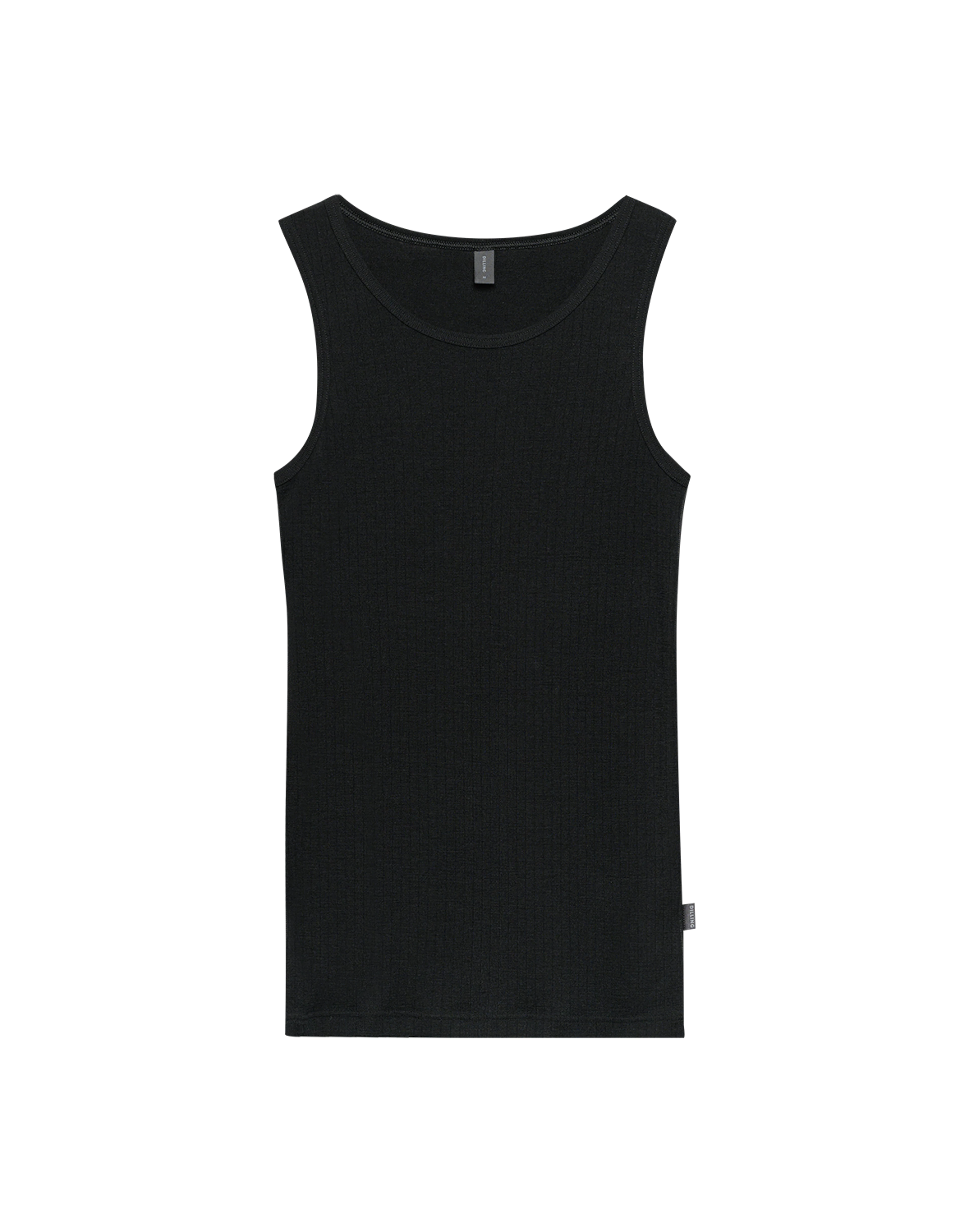 Men's merino wool tank top in Black - $71.99 - Dilling