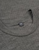 Men's merino wool long sleeve top Dark grey melange