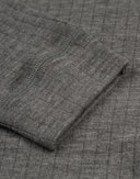 Men's merino wool long sleeve top Dark grey melange