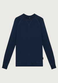 Sweatshirt i merinoullfrotté til dame
