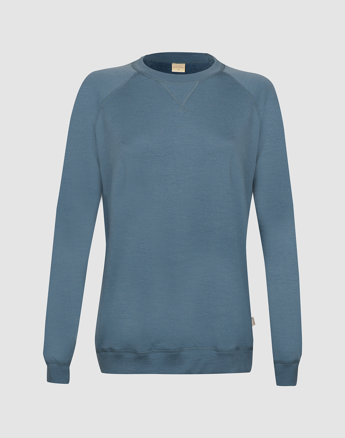 Sweatshirt i merinoullfrotté til dame