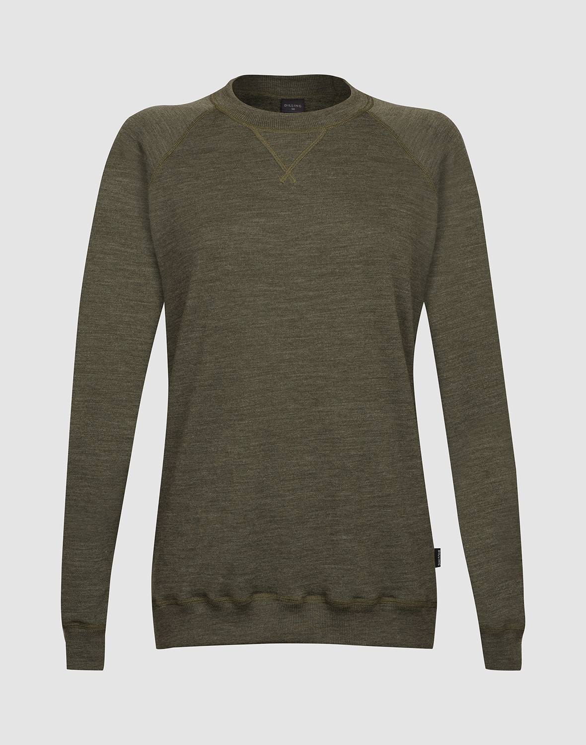 Sweatshirt i merinoullfrotté til dame