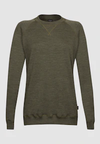 Sweatshirt i merinoullfrotté til dame
