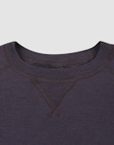 Women's merino wool terry sweatshirt Aubergine