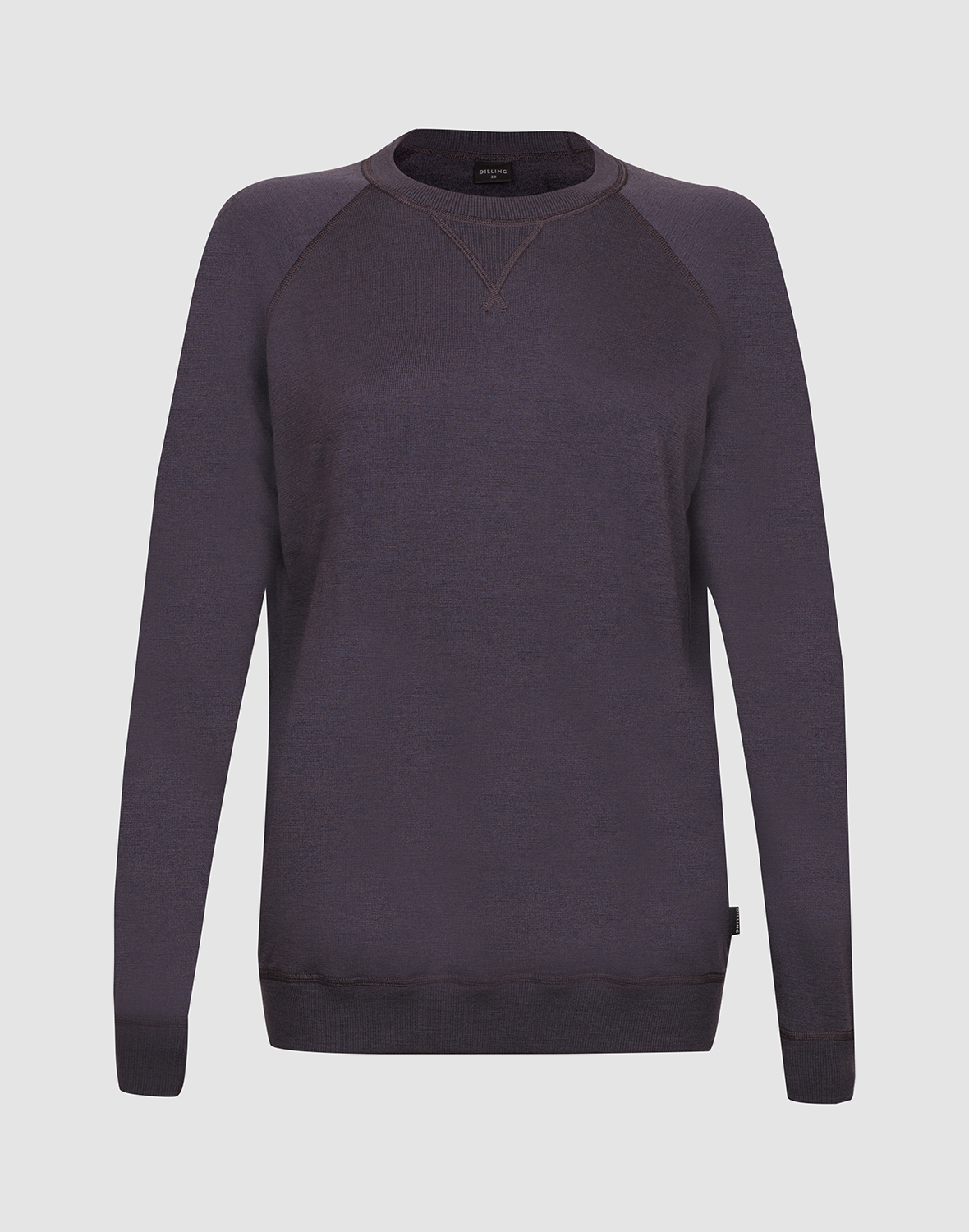 Sweatshirt i merinoullfrotté til dame