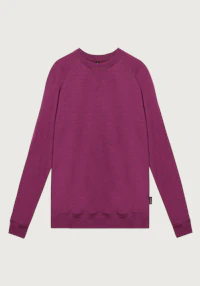 Sweatshirt i merinoullfrotté til dame