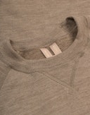 Sweatshirt i merinouldfrotté til kvinder Brunmelange