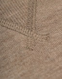 Sweatshirt i merinouldfrotté til kvinder Brunmelange