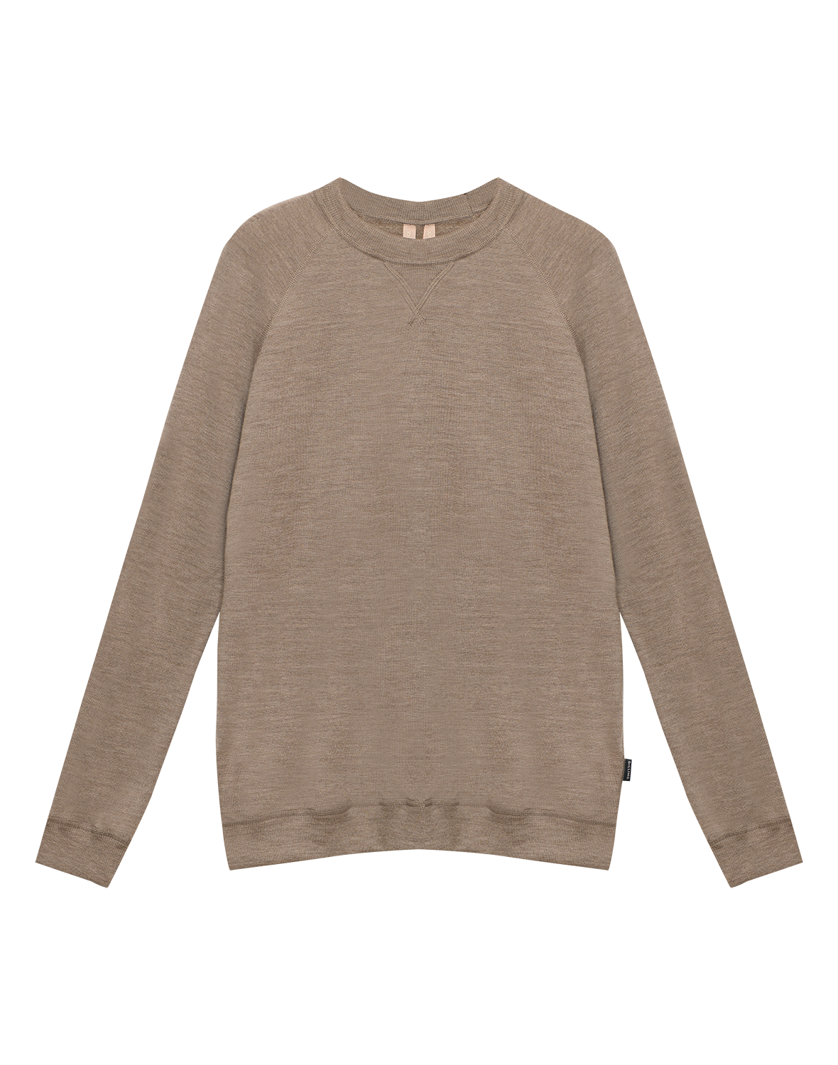 Sweatshirt i merinoullfrotté til dame