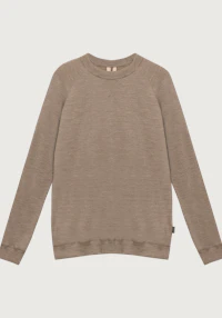 Sweatshirt i merinoullfrotté til dame