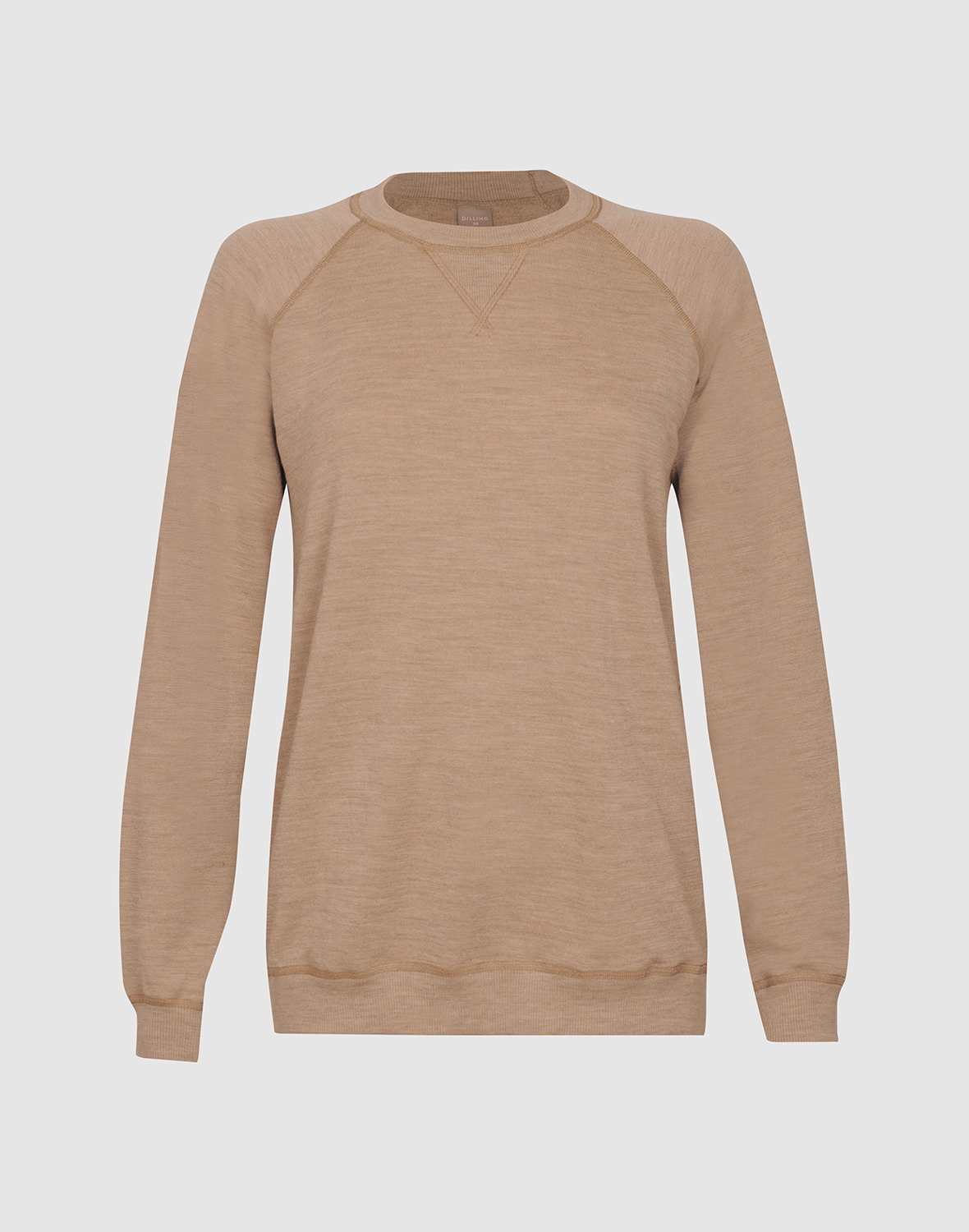 Sweatshirt i merinoullfrotté til dame