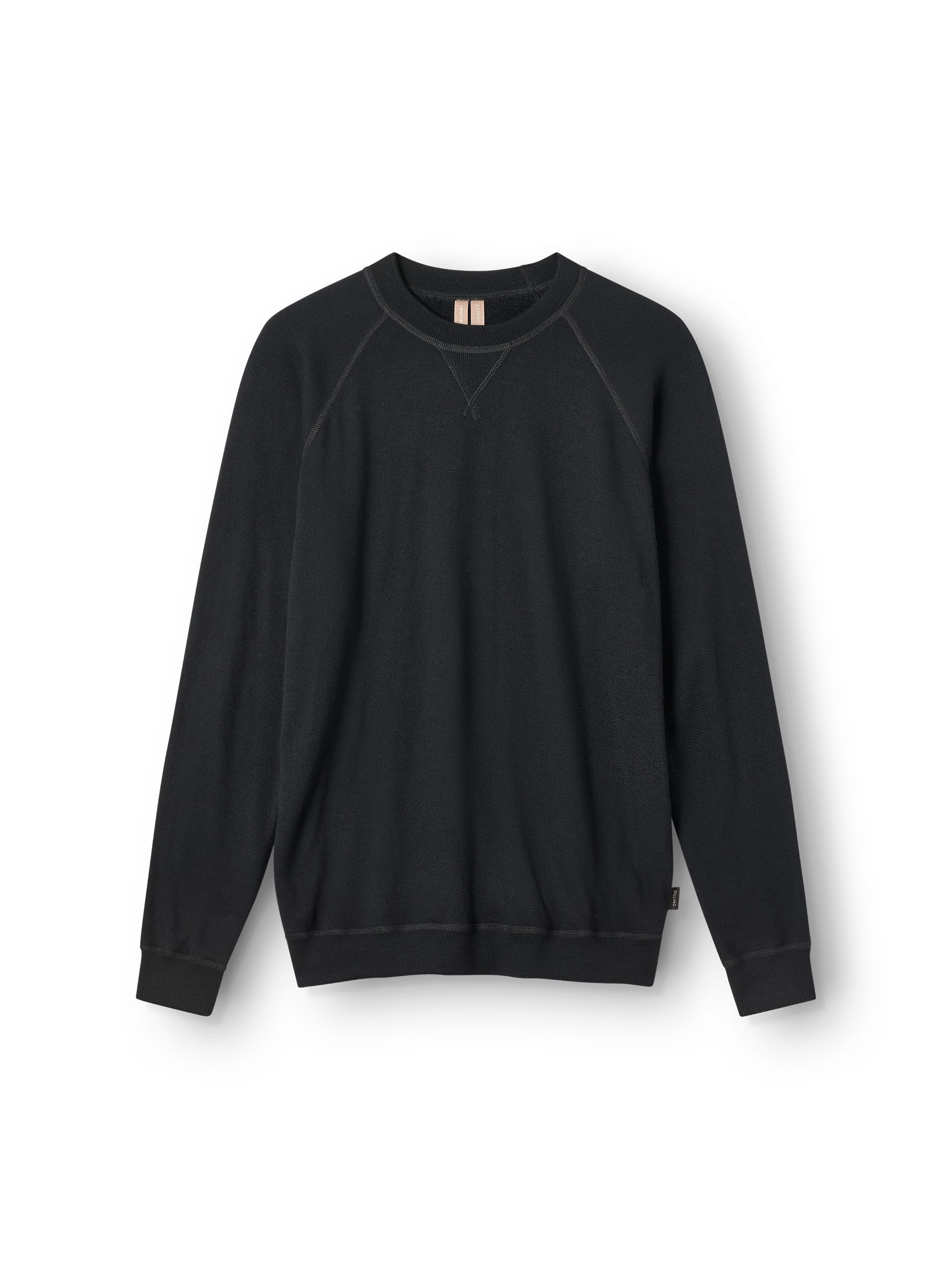 Sweatshirt i merinoullfrotté til dame