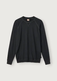 Sweatshirt i merinoullfrotté til dame