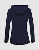 Women's merino wool terry hoodie Navy blue