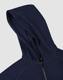 Women's merino wool terry hoodie Navy blue