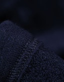 Women's merino wool terry hoodie Navy blue