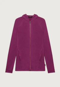 Hoodie i merinoullfrotté til dame
