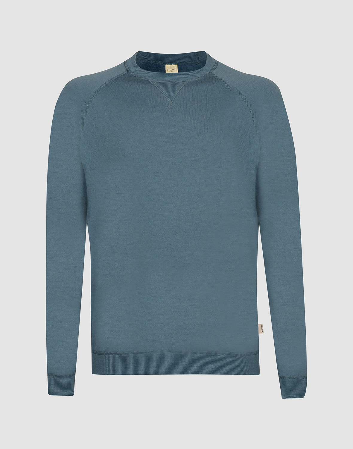 Men's merino wool terry sweatshirt - Blue wild rye - Dilling