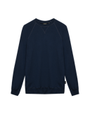 Sweatshirt i merinoullfrotté til herre Marineblå