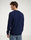 Sweatshirt i merinoullfrotté til herre Marineblå