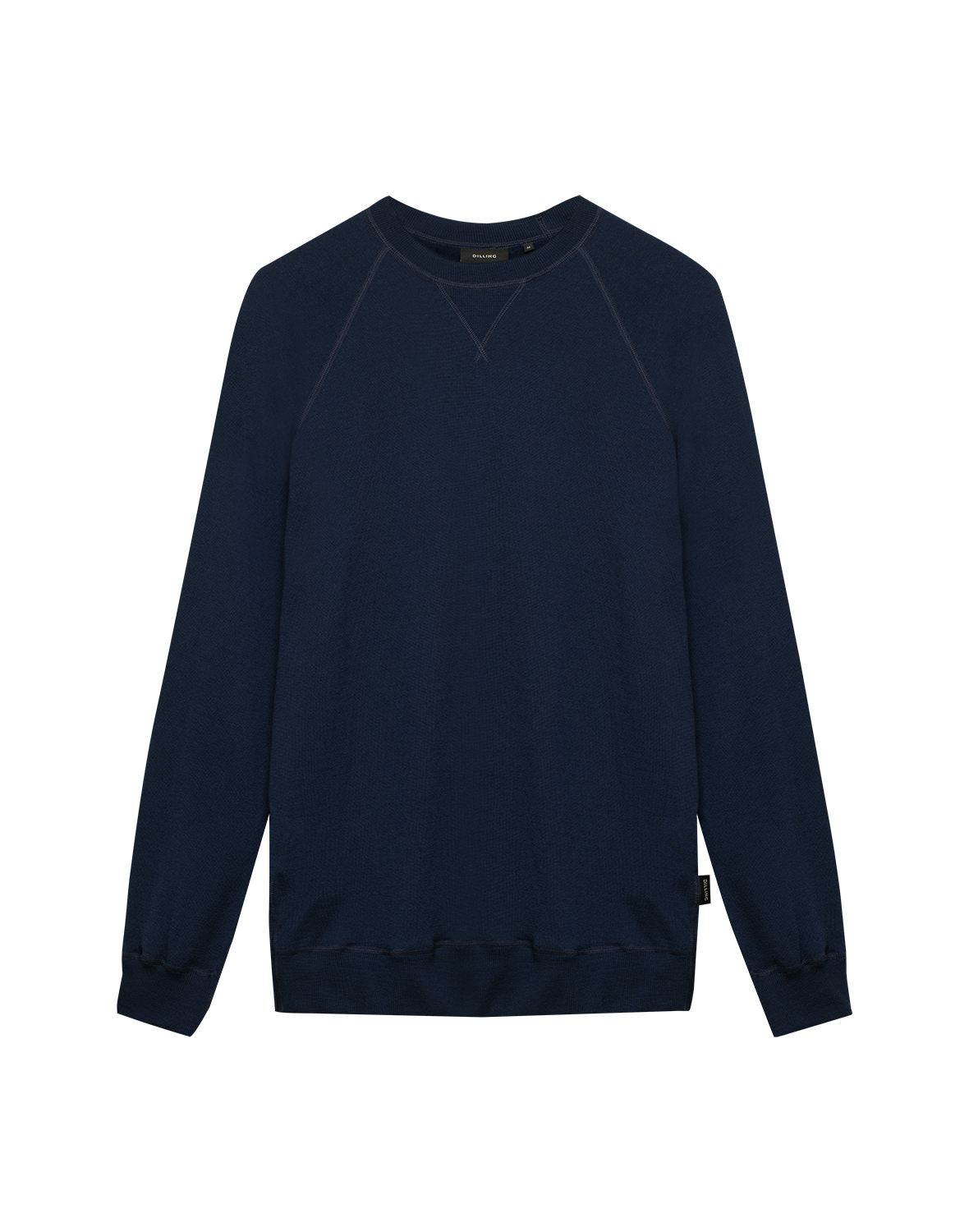 Sweatshirt i merinoullfrotté til herre