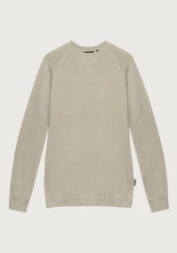 Sweatshirt i merinoullfrotté til herre