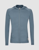 Vest met capuchon van merinowol terry voor heren Zandhaver blauw