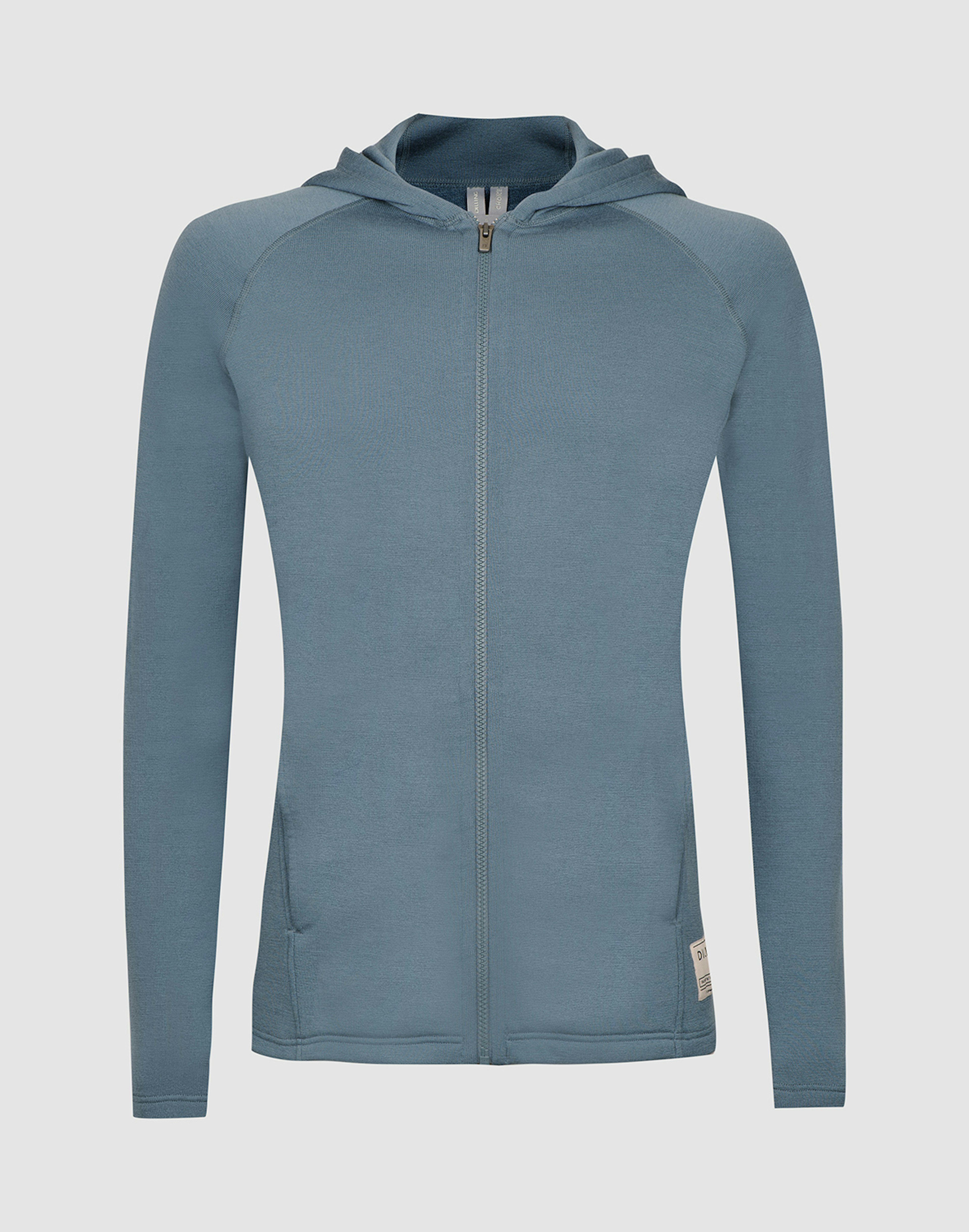 Vest met capuchon van merinowol terry voor heren Zandhaver blauw