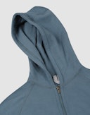 Vest met capuchon van merinowol terry voor heren Zandhaver blauw