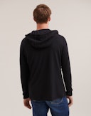 Men's merino wool terry hoodie Black